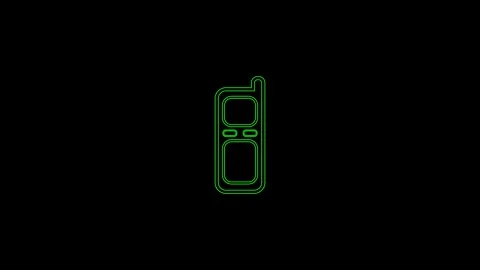 Old mobile phone icon animation. Stock Footage 306558074