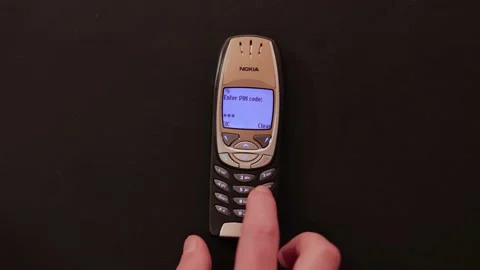 Old Mobile Phone Turning On, Nokia 6310 Stock Footage 165344697