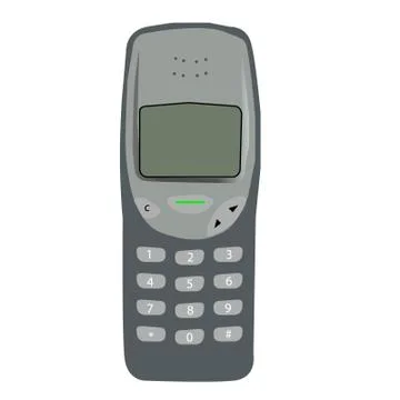 Old mobile phone vector illustration Stock Illustration
