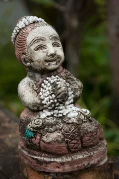 Old model doll on the wall Stock Photos