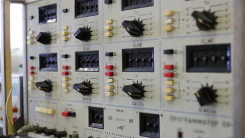 The old model of the programmer for the polarization of electrodes. In electroch Stock Footage 85615224