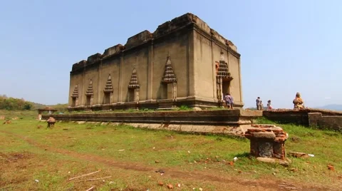 Old Mon temple ever underwater Stock Footage 48781962