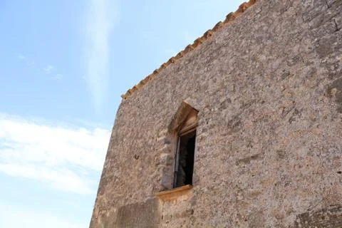 Old monastery wall in Majorca, Spain Stock Photos