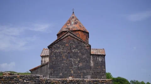 Old Monastry with Birds Stock Footage 53232658
