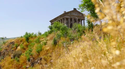 Old Monastry on a Hillside Stock Footage 53232656