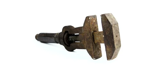 Old monkey wrench Stock Footage 86531334