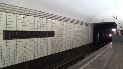 Old moscow subway train Stock Footage 85464191