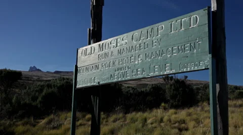Old Moses Camp Sign Mt. Kenya Stock Footage 42398122