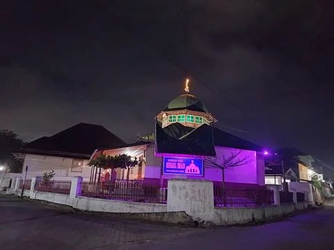 Old Mosque in the night Stock Photos