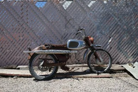 Old motorcycle. Close up Stock Photos