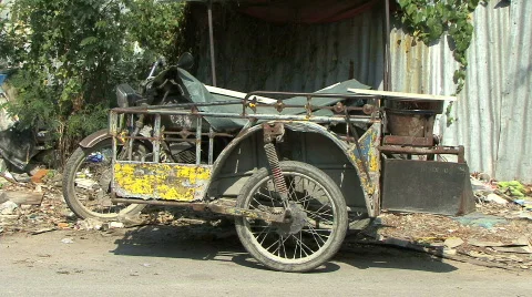 Old Motorcycle With Sidecar Stock-Footage 795859