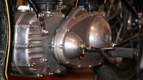 Old motorcycles, engine Stock-Footage 47731879