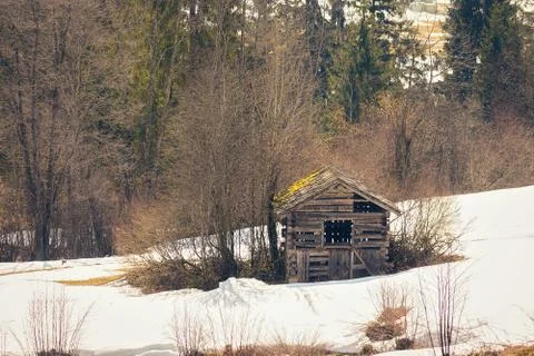 Old mountain cottage Stock Photos