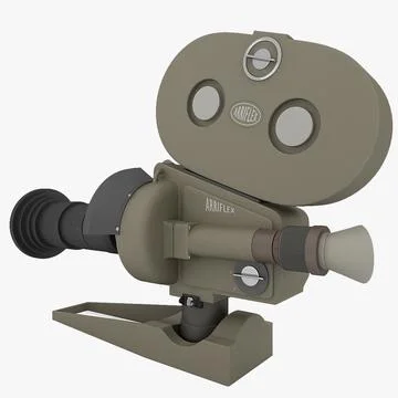 Old Movie Camera Arriflex 35 2C IIC 35mm 3D Model