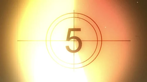 Old Movie Countdown Stock Footage 34870434
