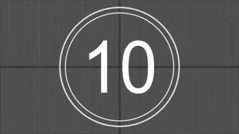 Old Movie Countdown Stock Footage 81898198