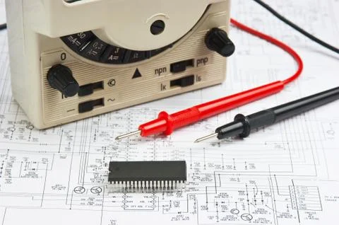 Old multimeter Stock Photos
