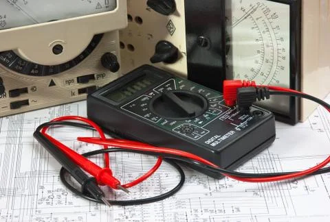 Old multimeter Stock Photos