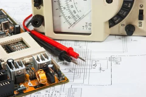 Old multimeter Stock Photos