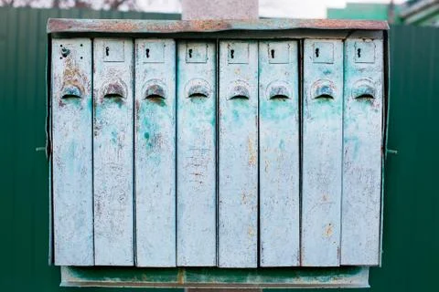 Old multiple mailbox Stock Photos