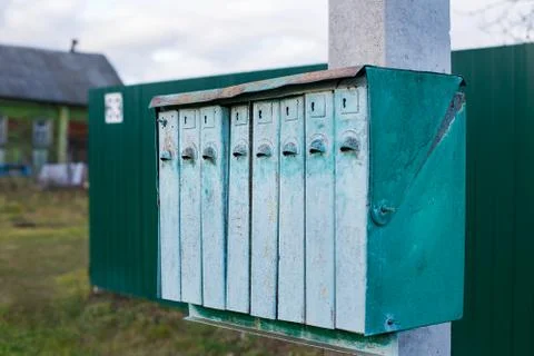 Old multiple mailbox Stock Photos
