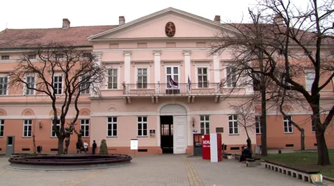 An old Museum in Kikinda square Vidéo 35763759