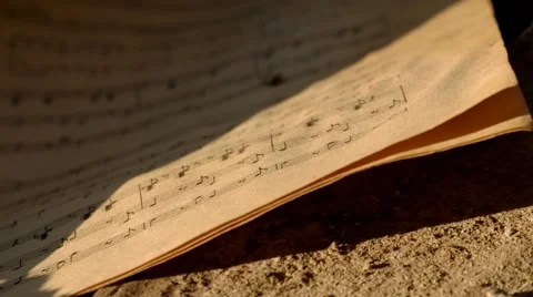 Old Music Book  Vídeo Stock 53318056