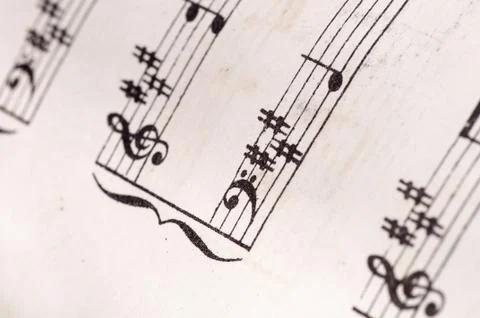 Old music notes Stock Photos