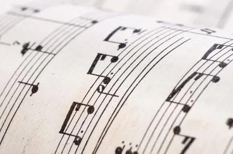 Old music notes Stock Photos