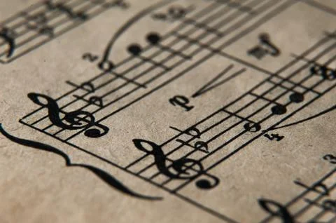 Old Music Notes Stock Photos