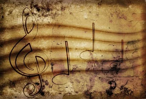 Old music sheet Stock Photos