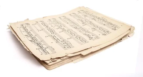 Old music sheets Foto stock