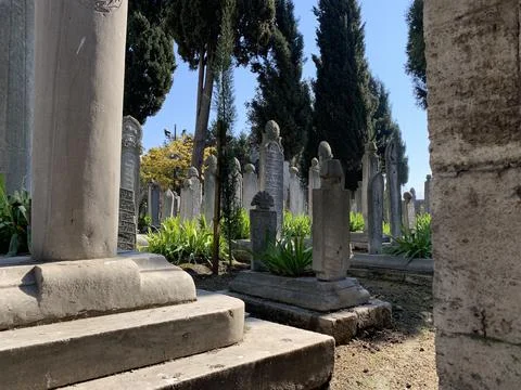 Old muslim graveyard Stock Photos