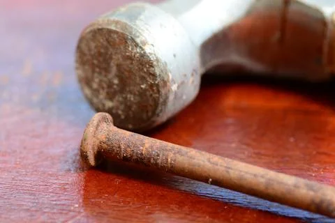 Old nail Stock Photos