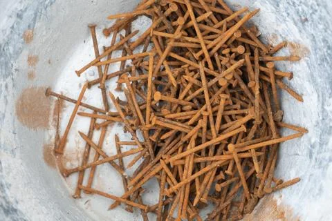 Old nail up rust Stock Photos