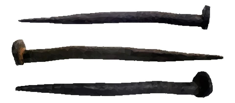 Old Nails Low Poly Stock Illustration