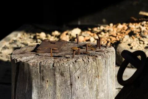 Old nails Stock-Fotos