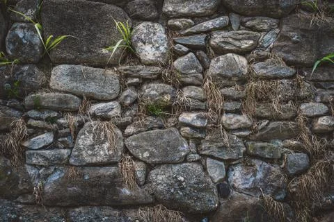 Old natural stone wall Stock Photos
