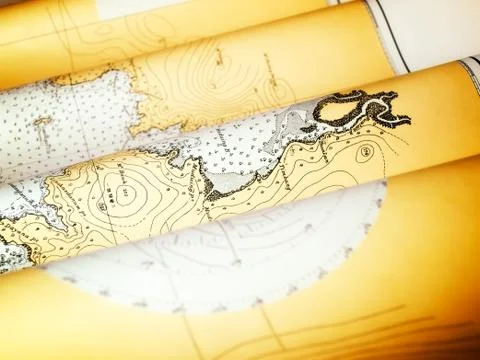 Old nautical chart Foto stock