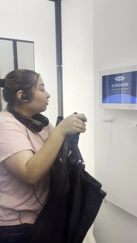 Old Navy Rolls Out New AI Dressing Rooms, Warwick, Rhode Island, USA - 22 Sep 20 Stock Footage 317568855
