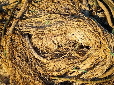 Old nets and ropes Stock Photos