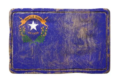 Old Nevada State flag Stock Illustration