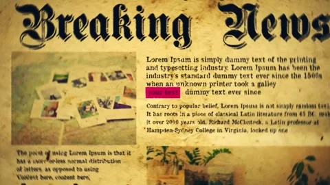 Old Newspaper Match Cut Intro | Vintage Editorial Opener Stock After Effects