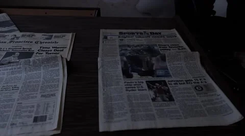 Old Newspapers Stock Footage 65780654