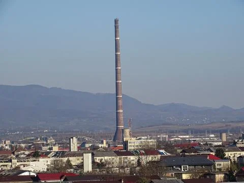 An old non-funcional industrial tower in Baia Mare city, Romania. The tower.. Stock Photos