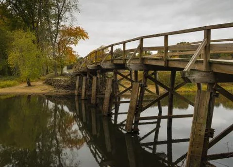 Old North Bridge in October Stock Photos