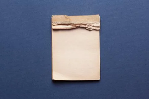 Old notebook on gray background Stock Photos