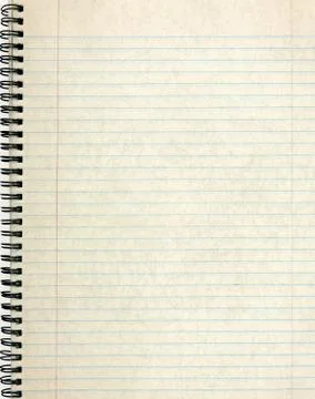Old notebook page lined paper. 写真素材