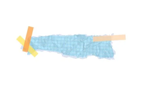 Old notebook square stroke rip, cut shape ideal for education collage, school Illustrazione stock