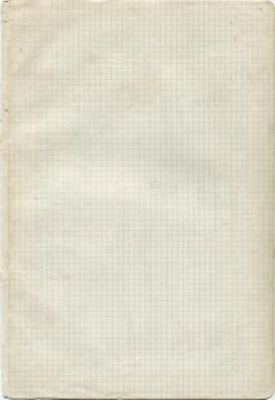 Old notebook, squared sheet Stock Photos